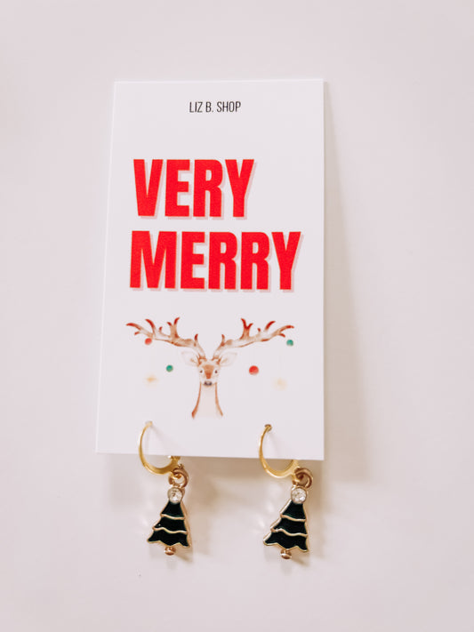Christmas Tree Earring Hoop